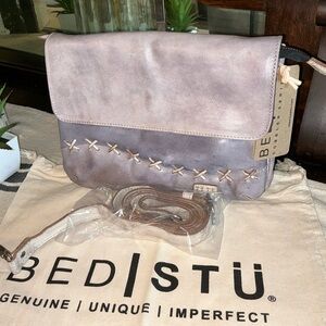 NWT BED STU CLEO Crossbody Clutch Bag Lavender Alkaline Nectar Lux Retail $215